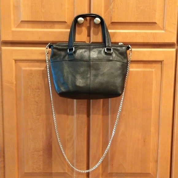 Fossil Dawson Pebbled Leather Tote Crossbody Bag EUC - Picture 2 of 12